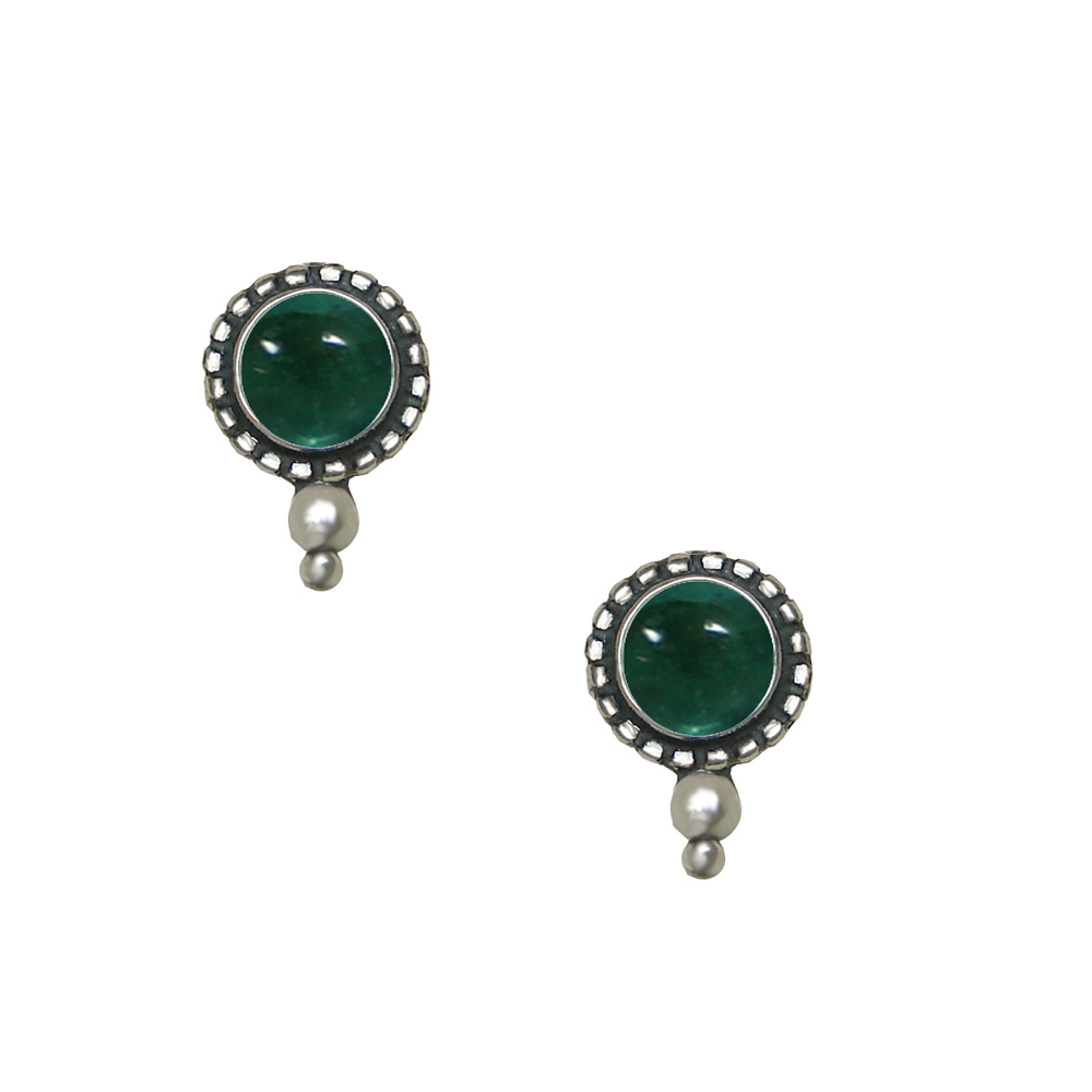 Sterling Silver Little Fluorite Post Stud Earrings